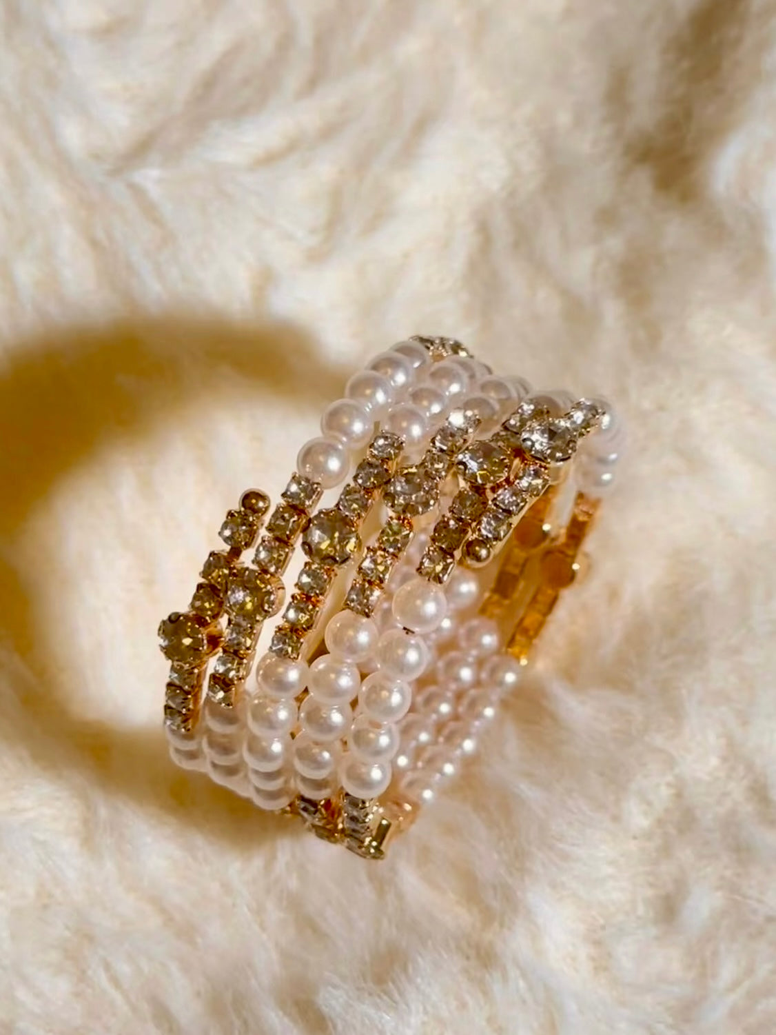 ziron pearl 18k plated bracelet