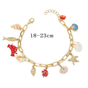Starfish Shell Beaded Summer Beach Ocean Bracelet