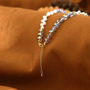 Original Baroque Green Crystal Freshwater Pearl Necklace