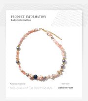 Woven Bud Pink Opal Natural Freshwater Pearl Necklace
