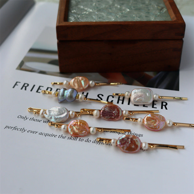 handmade wire wrapped vintage french baroque pearl hair clip