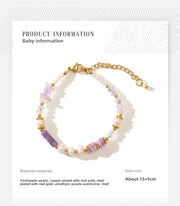 Amethyst Shell Purple Aventurine Baroque Pearl Necklace