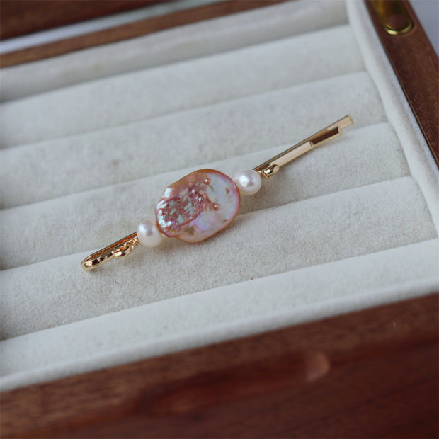 handmade wire wrapped vintage french baroque pearl hair clip