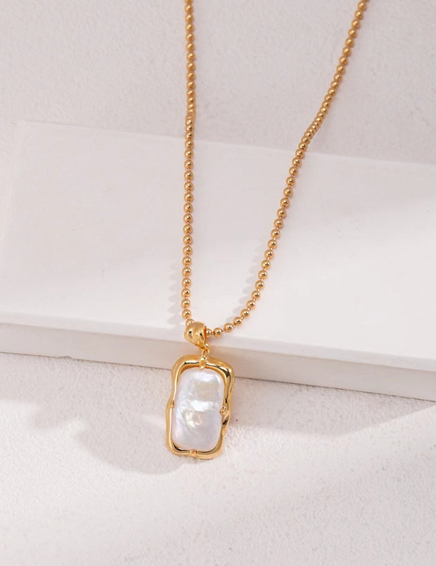 natural baroque pearl necklace