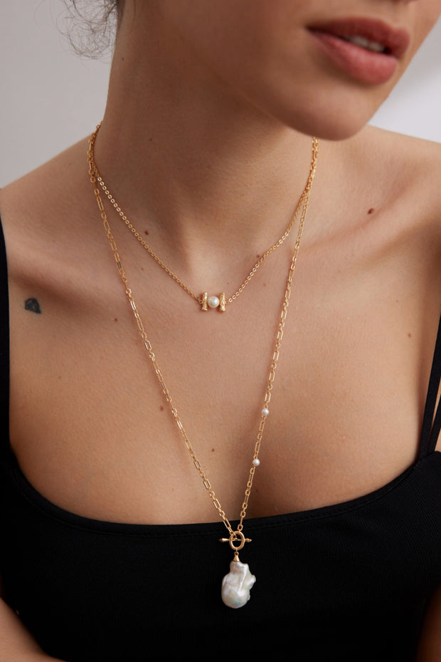 romantic baroque pearl necklace