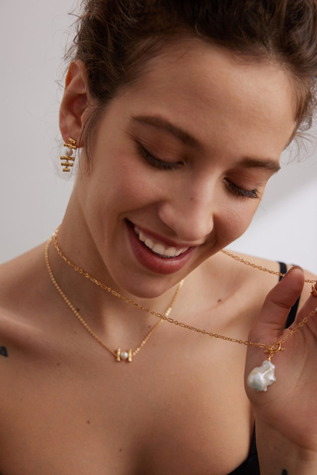 romantic baroque pearl necklace