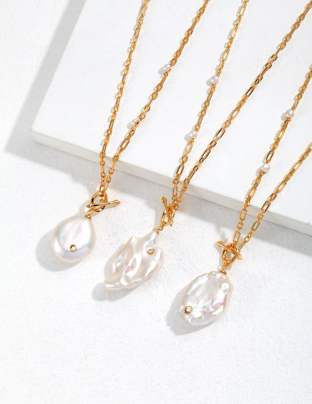 romantic baroque pearl necklace