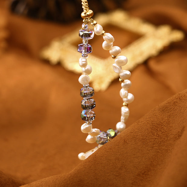 Original Baroque Green Crystal Freshwater Pearl Necklace