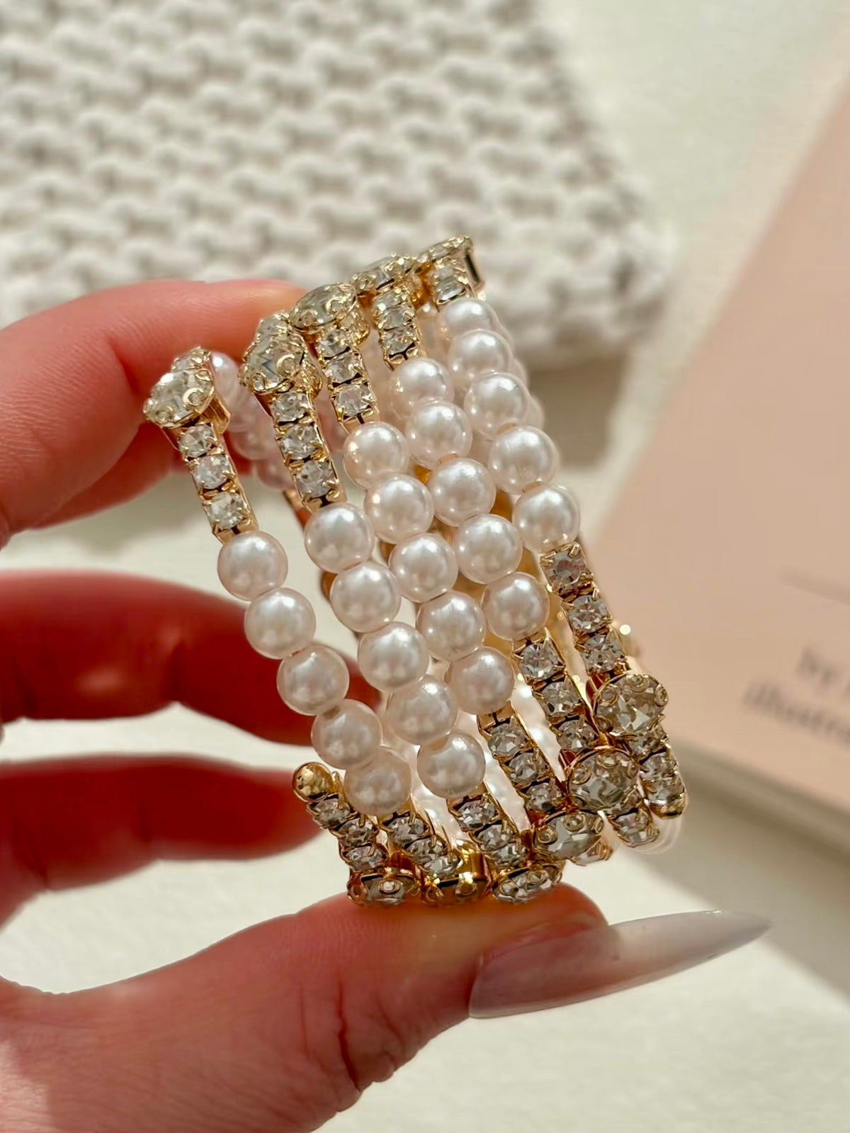ziron pearl 18k plated bracelet