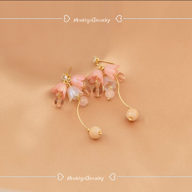 handmade lily of the valley earrings