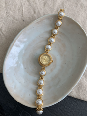 the original petite square pearl watch