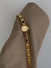 Multi-Colored Agate Patchwork Watch