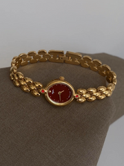 Vintage Gold Woven Strap Watch