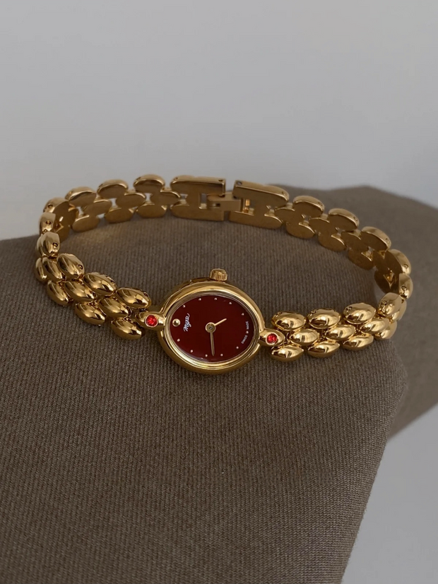 Vintage Gold Woven Strap Watch