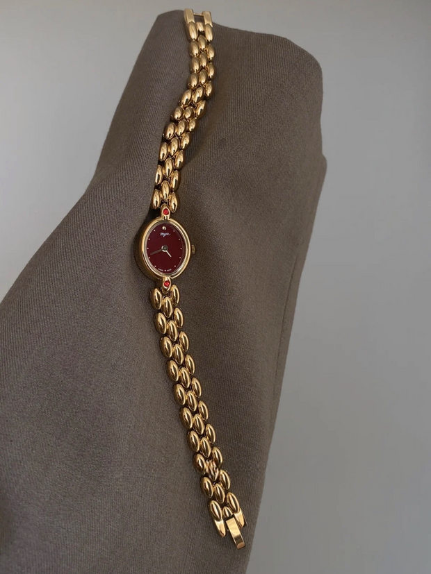 Vintage Gold Woven Strap Watch