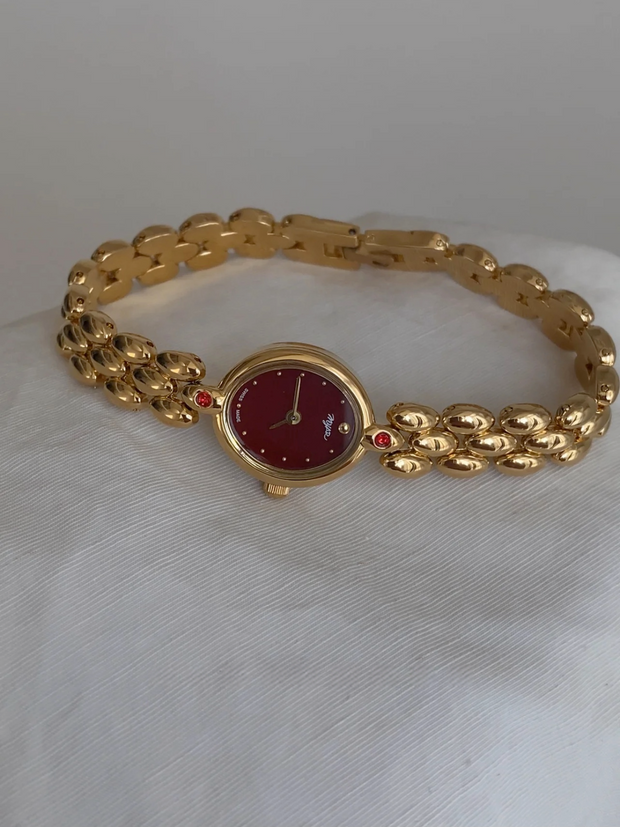 Vintage Gold Woven Strap Watch