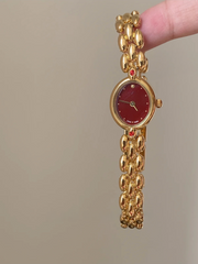 Vintage Gold Woven Strap Watch