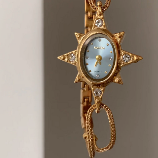 Five-Pointed Star Sea Blue Quartz Watch