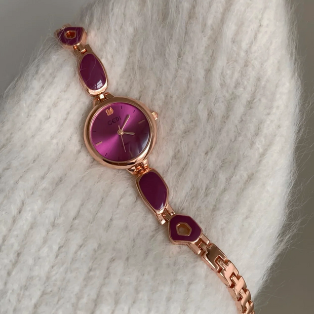 Purple-Red & Gold Vintage watch