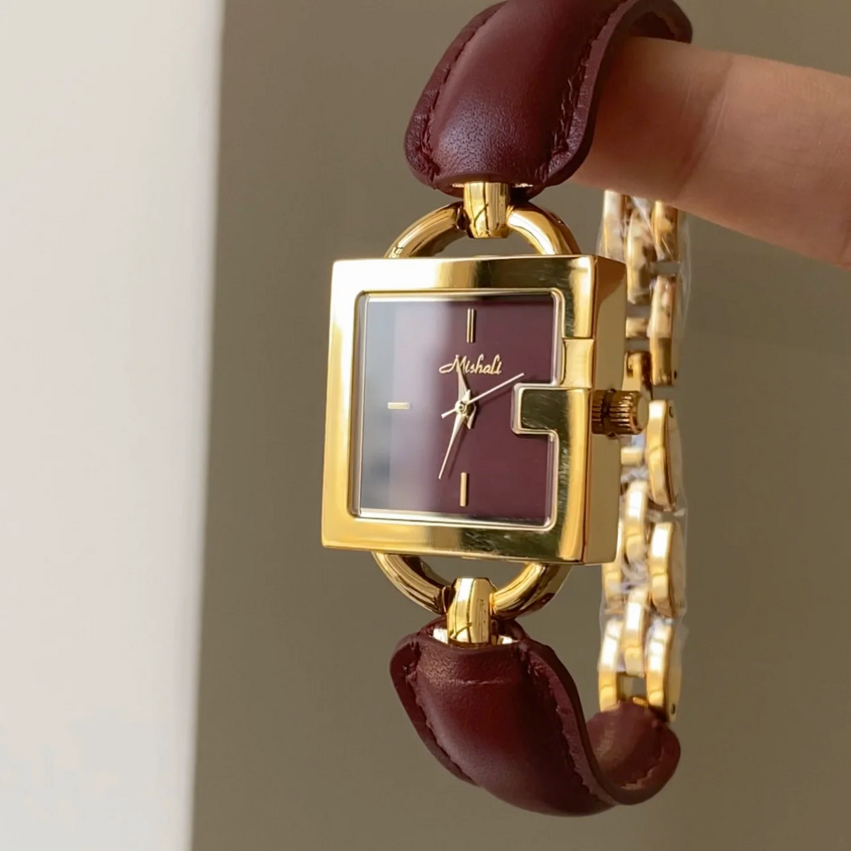 Hand-crafted Red Ceramic Bracelet Watch