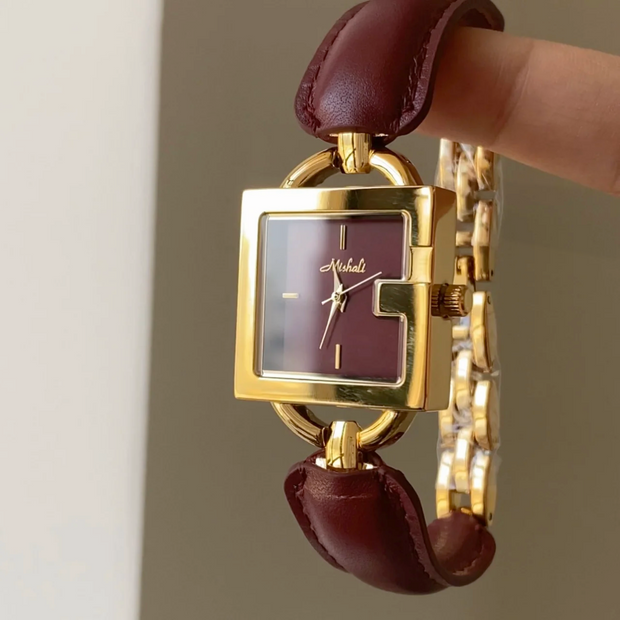 Hand-crafted Red Ceramic Bracelet Watch