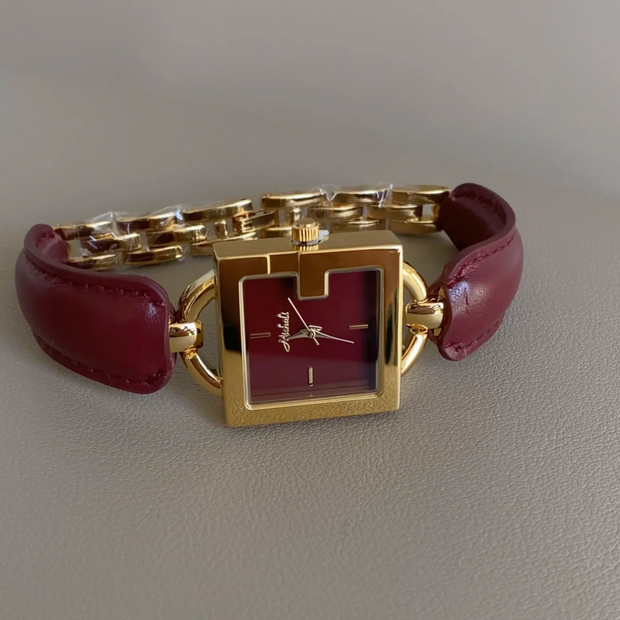 Hand-crafted Red Ceramic Bracelet Watch