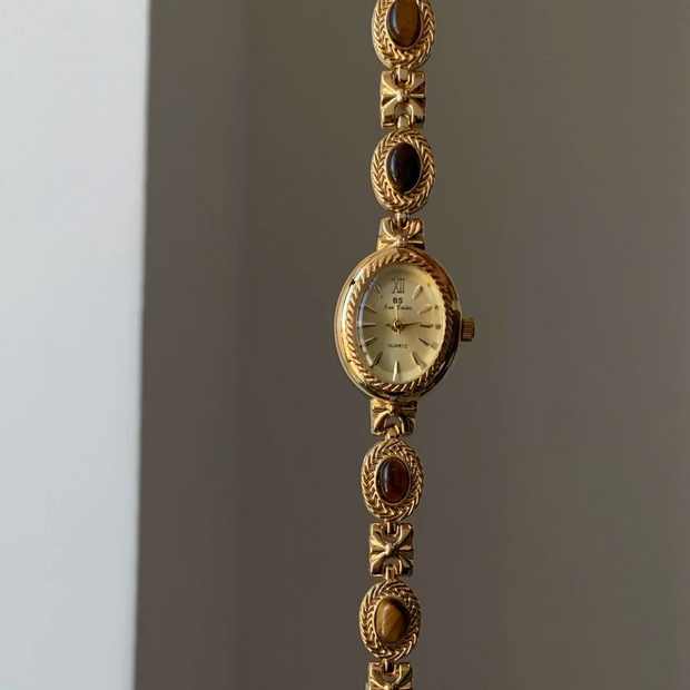 Original Miniature  Tiger's Eye Watch