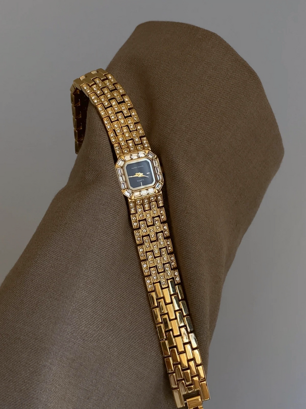 Gold Zircon Sparkling Ladies' Watch