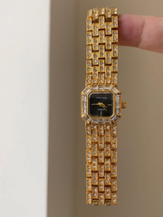 Gold Zircon Sparkling Ladies' Watch