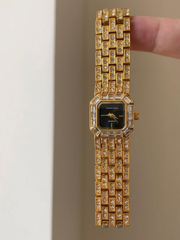 Gold Zircon Sparkling Ladies' Watch