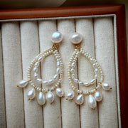 unique baroque pearl sterling silver earrings