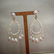 unique baroque pearl sterling silver earrings