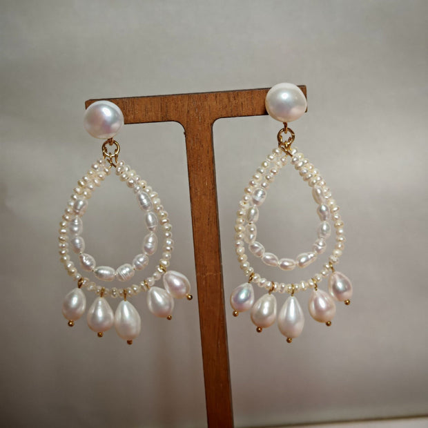 unique baroque pearl sterling silver earrings