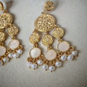 handmade retro baroque pearl earrings