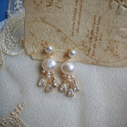 artisan natural pearl earrings