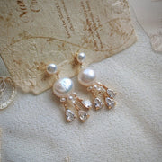 artisan natural pearl earrings
