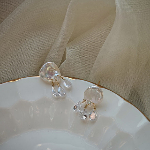 versailles-inspired baroque pearl earrings