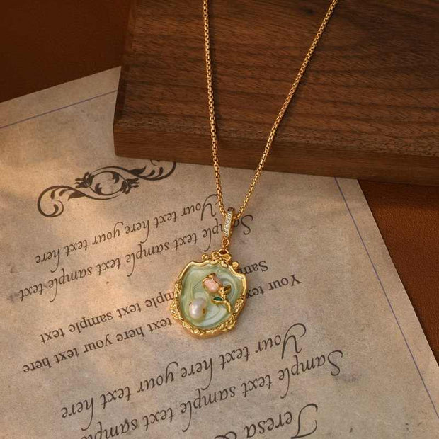 monet garden series (Including necklace, earrings, ring and bracelet)