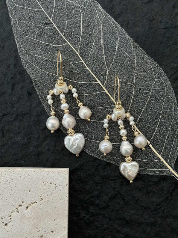 french reflection candle holder baroque natural pearl earrings