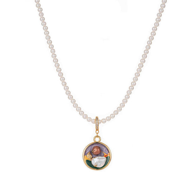 handmade baroque pearl pendant (including pearl chain)