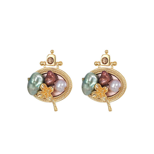 handmade baroque pearl earrings