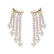 french long tassel earrings vintage pearl earrings