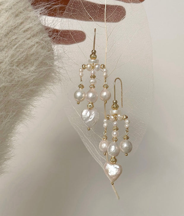 french reflection candle holder baroque natural pearl earrings