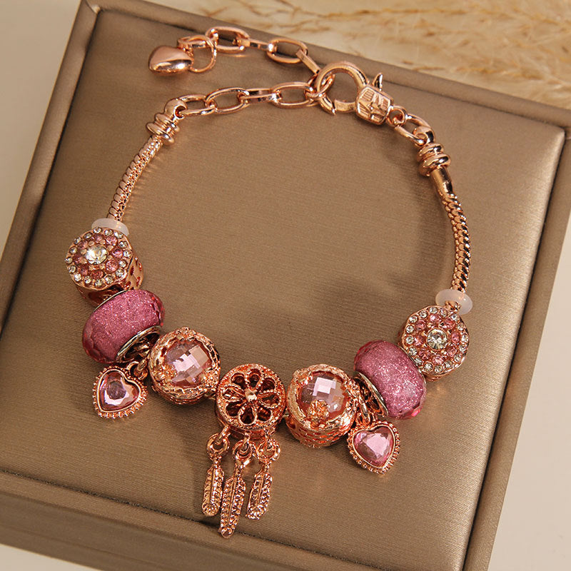 original design crystal gemstone charm bracelet