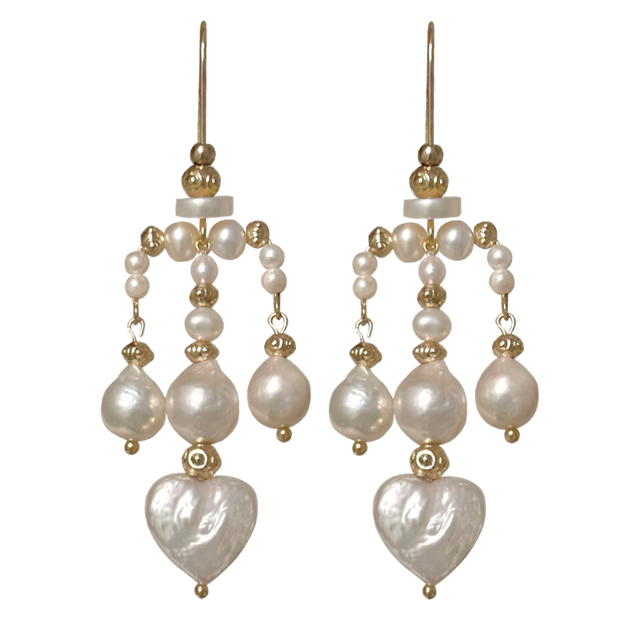 french reflection candle holder baroque natural pearl earrings