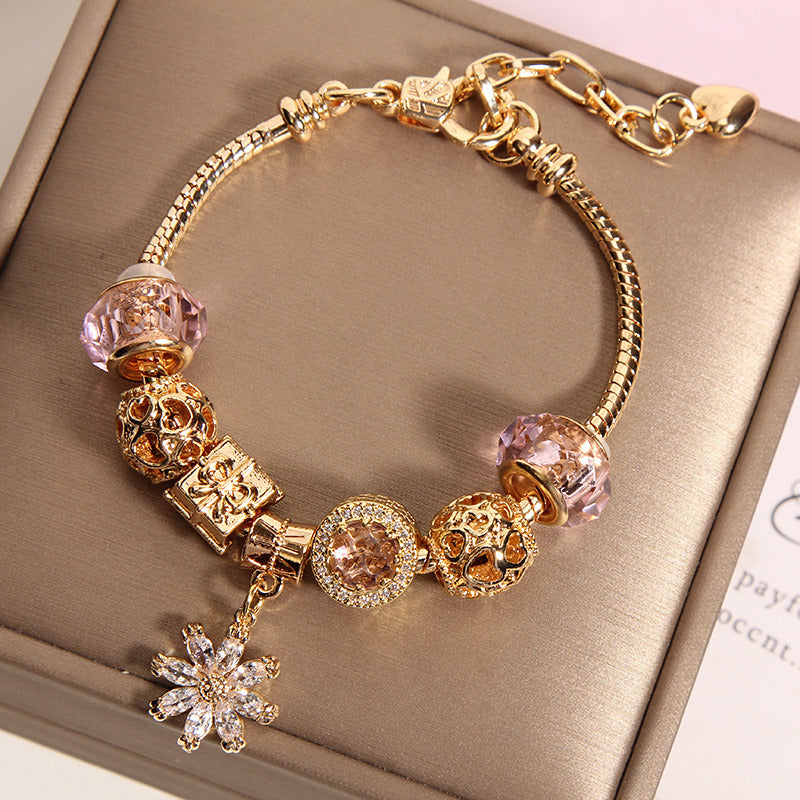 original design crystal gemstone charm bracelet