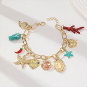 Starfish Shell Beaded Summer Beach Ocean Bracelet
