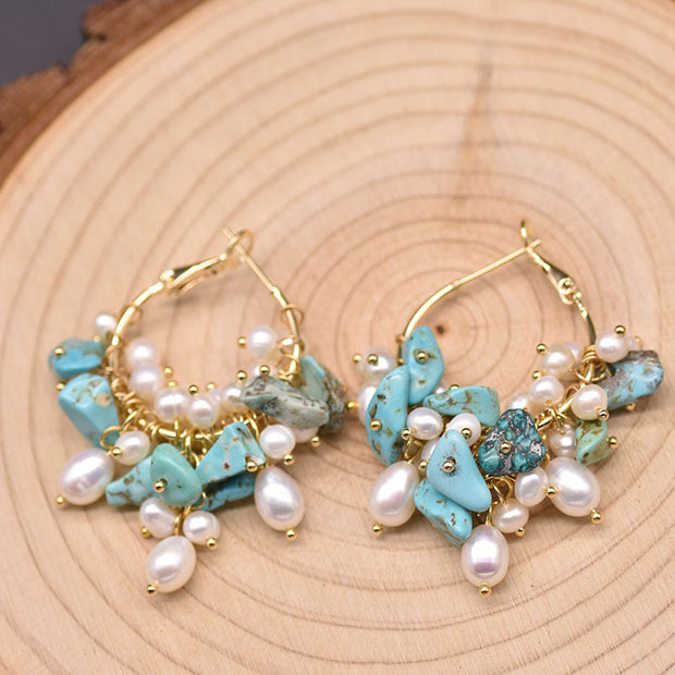 Natural Pearl Summer Earrings