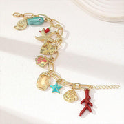 Starfish Shell Beaded Summer Beach Ocean Bracelet
