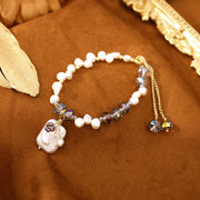 Original Baroque Green Crystal Freshwater Pearl Necklace